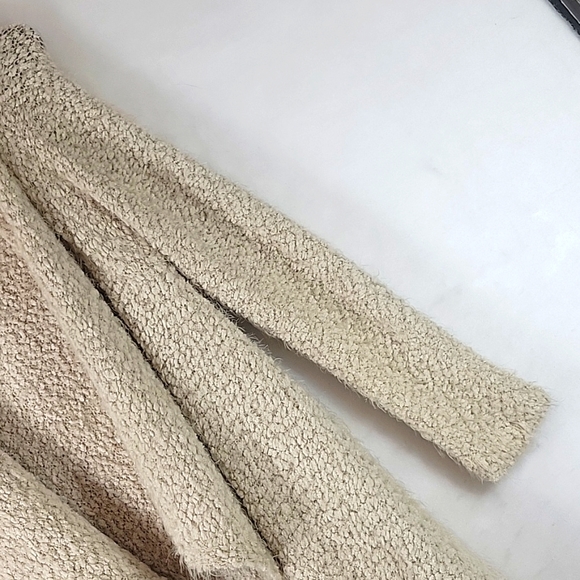 COZY Casual Boucle Fuzy Knit Asymmetric Cardigan Size S/M - Picture 6 of 7